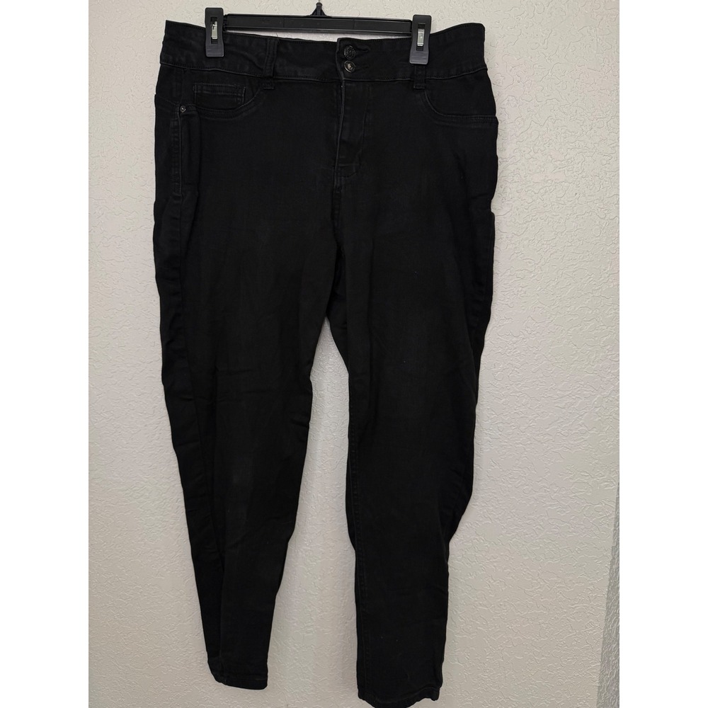 Sandpiper Womens Black Skinny Ankle Jeans Size 20 High Rise Stretch Denim